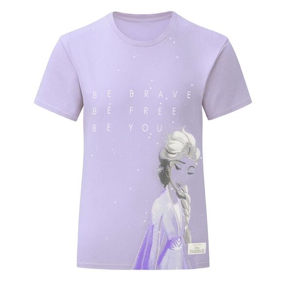 Frozen II Girls Elsa T-Shirt / Lilac - Picture 1 of 6